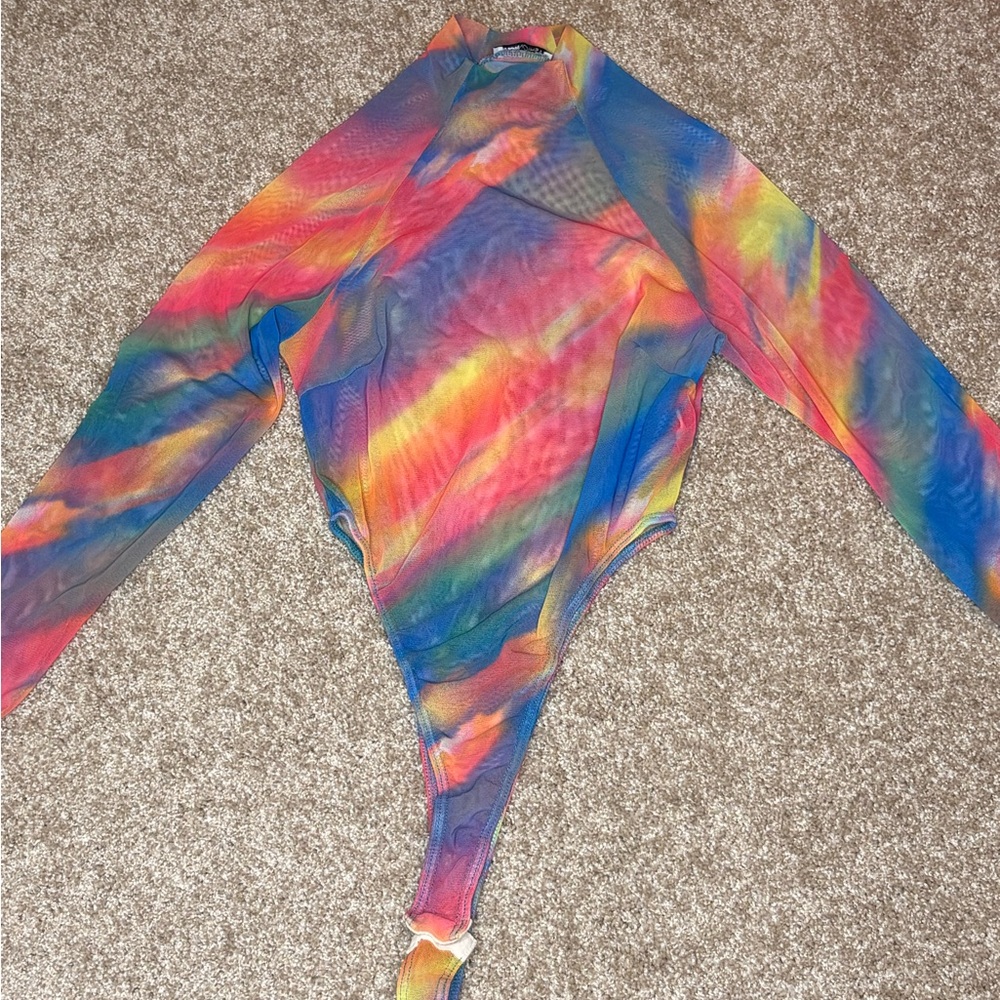 Fashion Nova Colorful Sheer Bodysuit